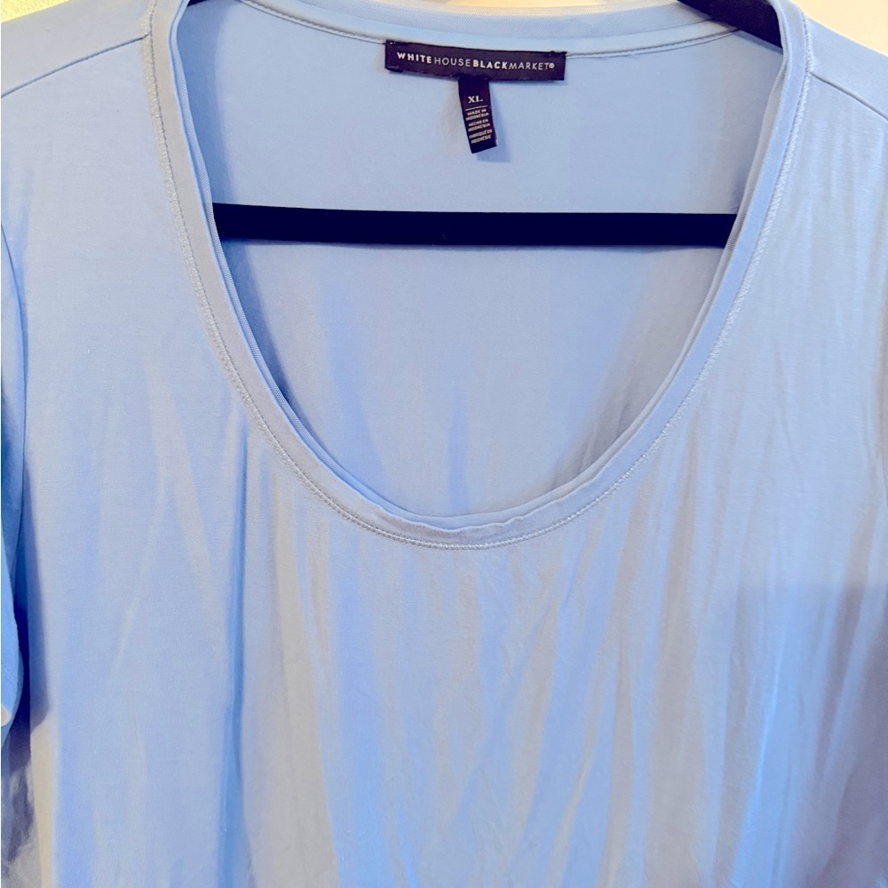 White House Black Market Blue Relaxed Short Sleeve Tee